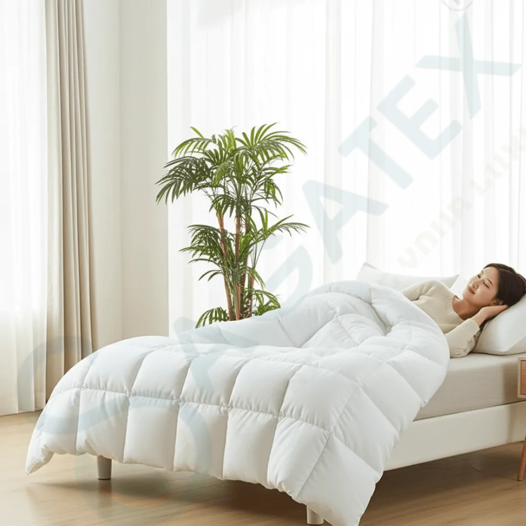 Ruột Chăn Microfiber SAGATEX: Tiêu Chuẩn Khách Sạn 4-5 Sao, Ấm Áp, Thoáng Khí, Sang Trọng.