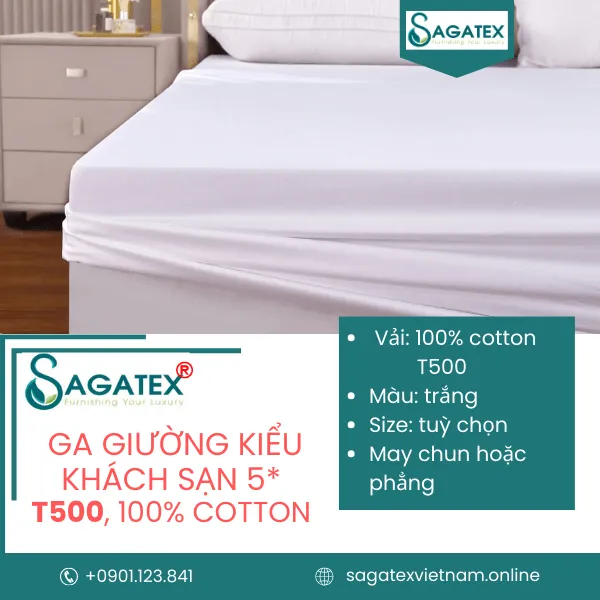 ga trải giường màu trắng