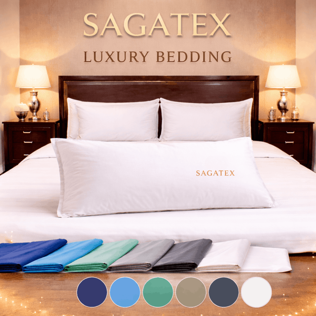 Vỏ Gối Đôi SAGATEX: 100% Cotton T300, Mềm Mại Thoáng Khí