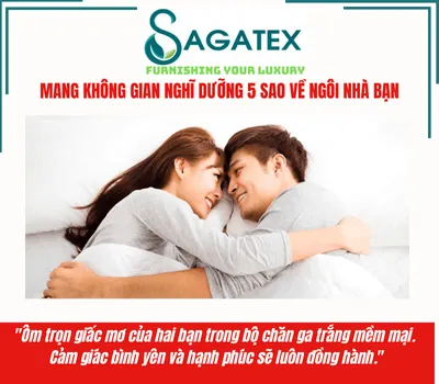 Bộ chăn ga gối khách sạn 5 sao Sagatex Việt Nam (2)