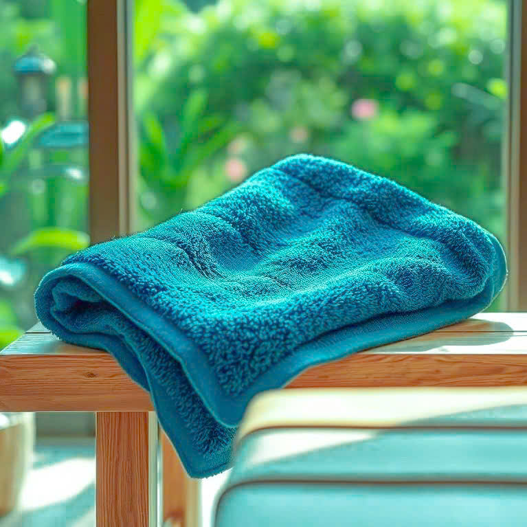 Khăn Tắm Cao Cấp Màu Xanh Coban 